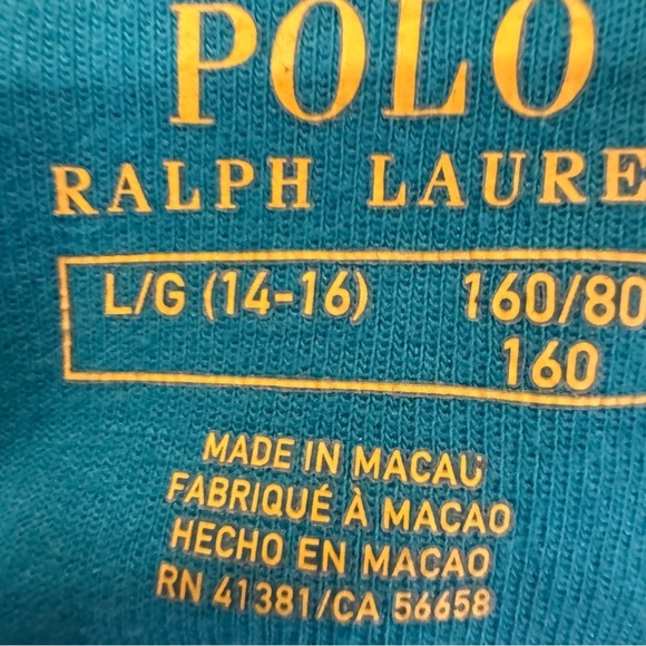 POLO RALPH LAUREN Spectre Unisex Youth Color Block Hoodie Blue Size L 14-16 - Picture 5 of 6